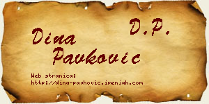 Dina Pavković vizit kartica